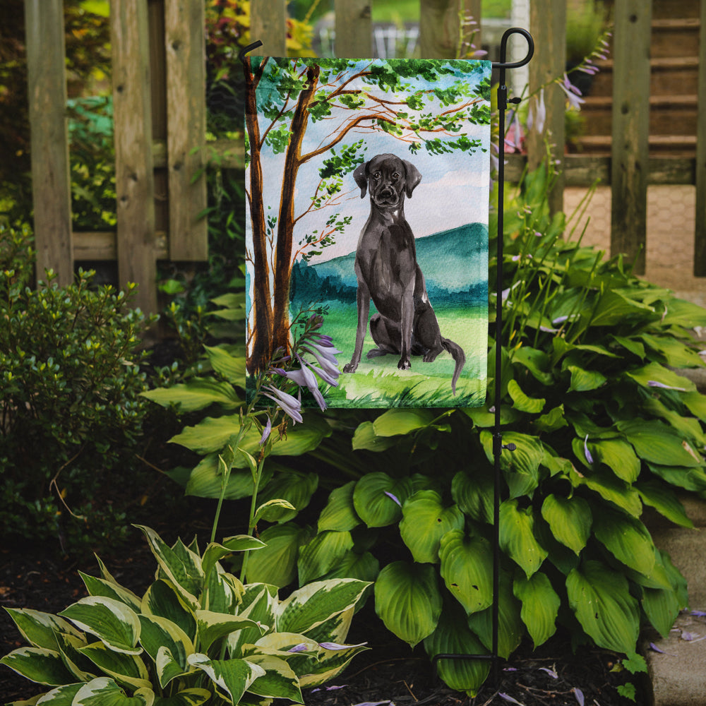 Under the Tree Black Labrador Garden Flag Mailbox Decorative Yard Banner Outside Patio Artwork for Flower Beds, Garden Size, Multicolor