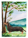 Under the Tree Dachshund Garden Flag Mailbox Decorative Yard Banner Outside Patio Artwork for Flower Beds, Garden Size, Multicolor