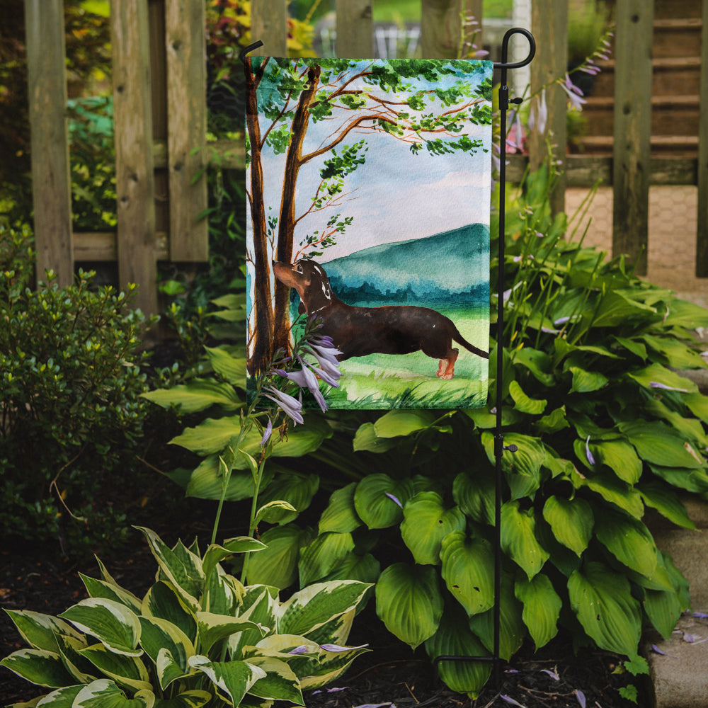 Under the Tree Dachshund Garden Flag Mailbox Decorative Yard Banner Outside Patio Artwork for Flower Beds, Garden Size, Multicolor