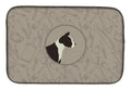 American Staffordshire Terrier In the Kitchen Dish Drying Mat Absorbent Dish Drying Mat Pad for Kitchen Counter Dish Drainer Mat for Countertop, 14 x 21", Multicolor