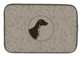 German Shorthaired Pointer In the Kitchen Dish Drying Mat Absorbent Dish Drying Mat Pad for Kitchen Counter Dish Drainer Mat for Countertop, 14 x 21", Multicolor