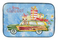 Merry Christmas Yorkshire Terrier Dish Drying Mat Absorbent Dish Drying Mat Pad for Kitchen Counter Dish Drainer Mat for Countertop, 14 x 21", Multicolor