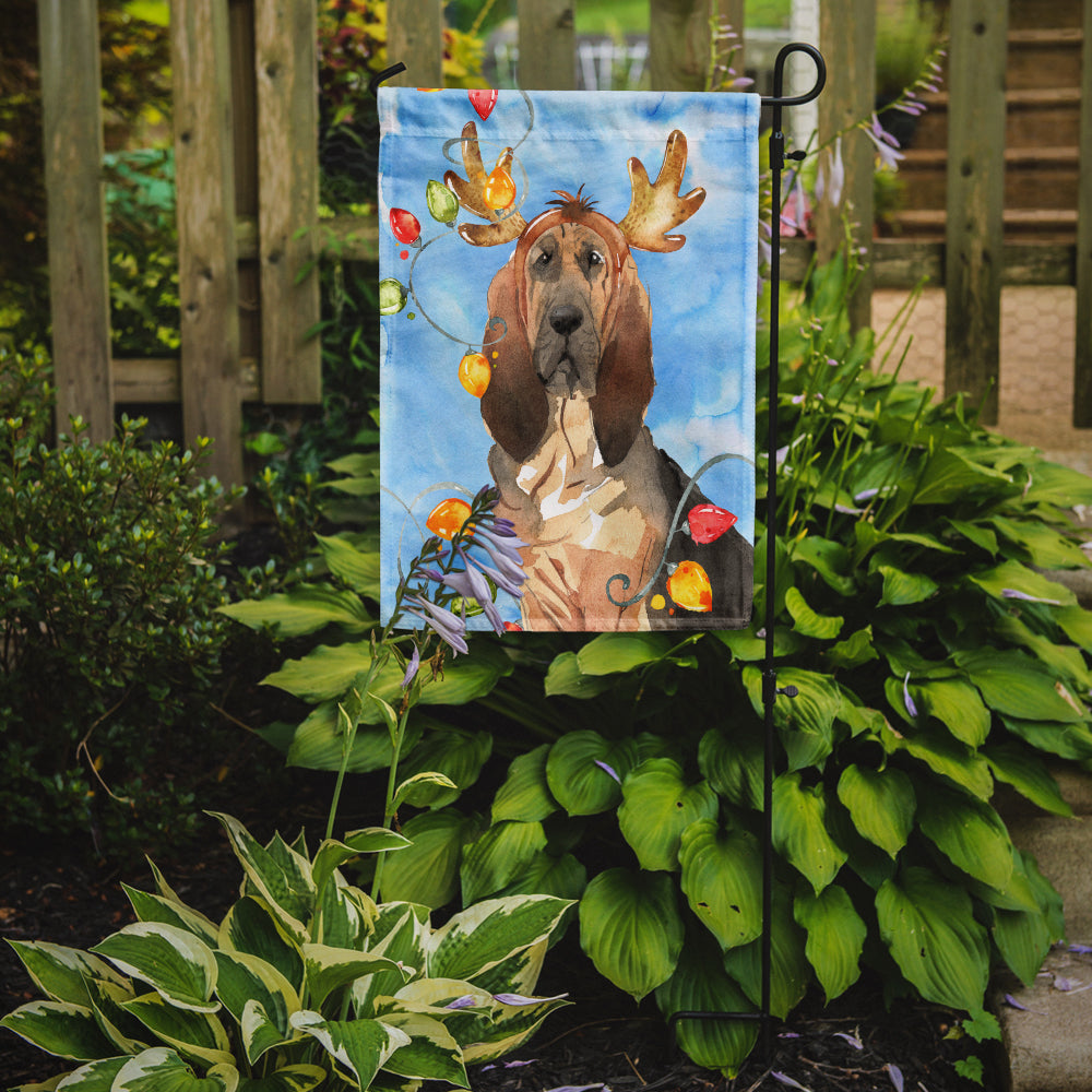Christmas Lights Bloodhound Garden Flag Mailbox Decorative Yard Banner Outside Patio Artwork for Flower Beds, Garden Size, Multicolor