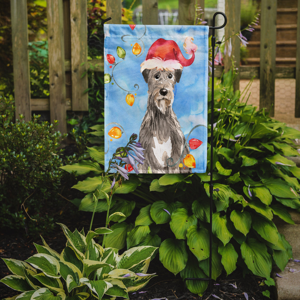 Christmas Lights Irish Wolfhound Garden Flag Mailbox Decorative Yard Banner Outside Patio Artwork for Flower Beds, Garden Size, Multicolor