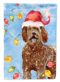 Christmas Lights Labradoodle Garden Flag Mailbox Decorative Yard Banner Outside Patio Artwork for Flower Beds, Garden Size, Multicolor
