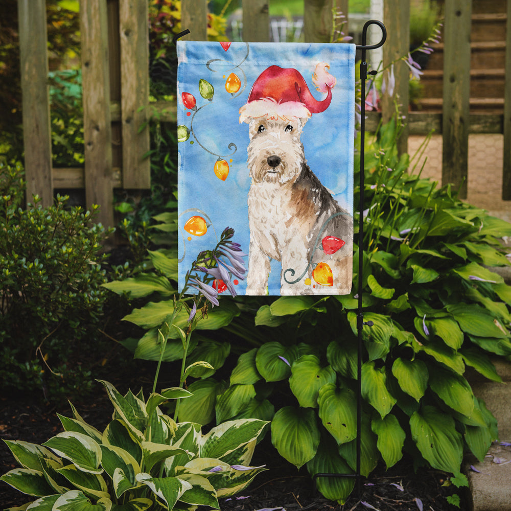 Christmas Lights Lakeland Terrier Garden Flag Mailbox Decorative Yard Banner Outside Patio Artwork for Flower Beds, Garden Size, Multicolor
