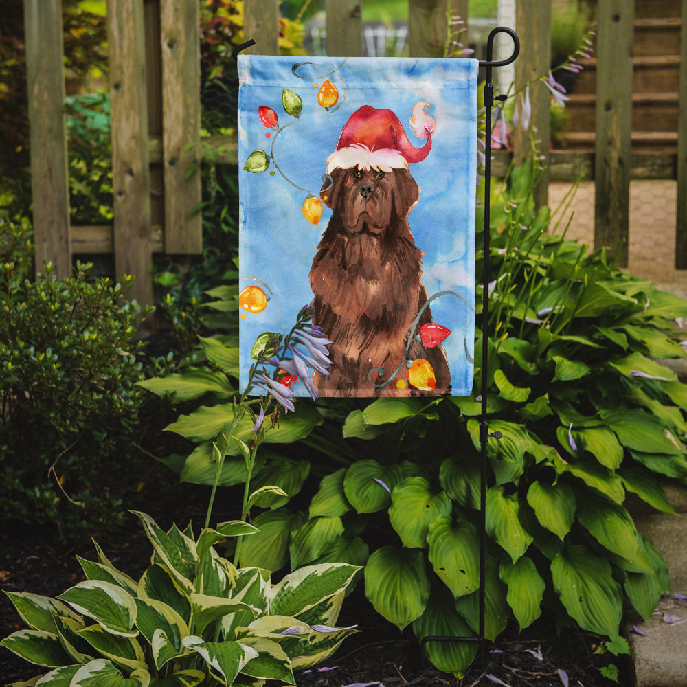 Christmas Lights Newfoundland Garden Flag Mailbox Decorative Yard Banner Outside Patio Artwork for Flower Beds, Garden Size, Multicolor