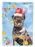 Christmas Lights Rottweiler Garden Flag Mailbox Decorative Yard Banner Outside Patio Artwork for Flower Beds, Garden Size, Multicolor