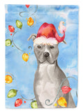 Christmas Lights Staffordshire Bull Terrier Garden Flag Mailbox Decorative Yard Banner Outside Patio Artwork for Flower Beds, Garden Size, Multicolor