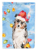 Christmas Lights Australian Shepherd Garden Flag Mailbox Decorative Yard Banner Outside Patio Artwork for Flower Beds, Garden Size, Multicolor