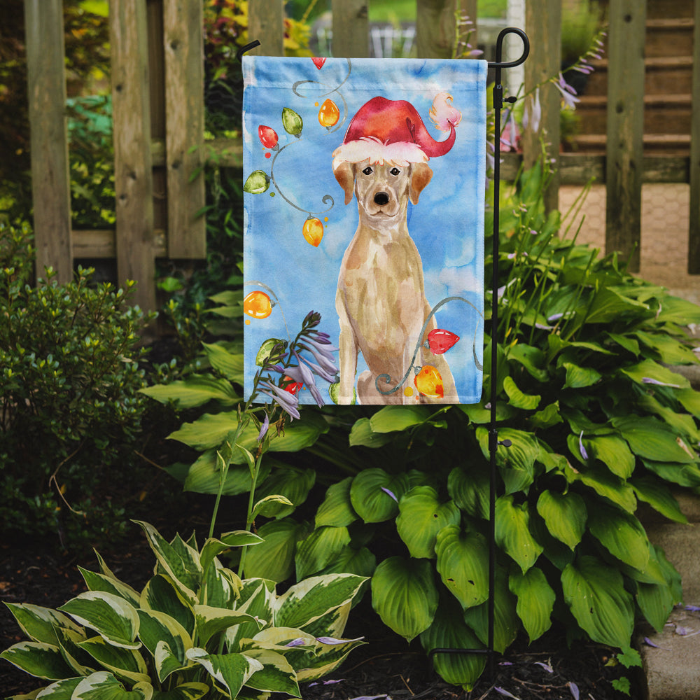 Christmas Lights Yellow Labrador Retriever Garden Flag Mailbox Decorative Yard Banner Outside Patio Artwork for Flower Beds, Garden Size, Multicolor