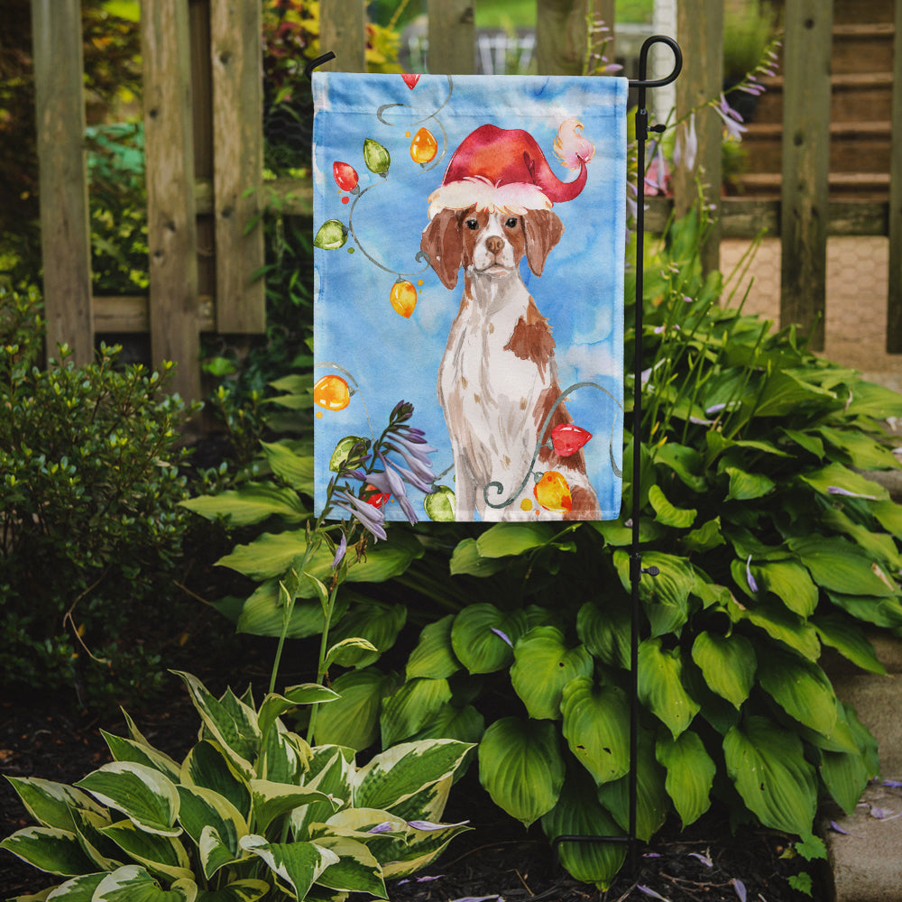 Christmas Lights Brittany Spaniel Garden Flag Mailbox Decorative Yard Banner Outside Patio Artwork for Flower Beds, Garden Size, Multicolor