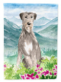 Mountain Flowers Irish Wolfhound Garden Flag Mailbox Decorative Yard Banner Outside Patio Artwork for Flower Beds, Garden Size, Multicolor