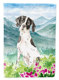 Mountain Flowers English Pointer Garden Flag Mailbox Decorative Yard Banner Outside Patio Artwork for Flower Beds, Garden Size, Multicolor
