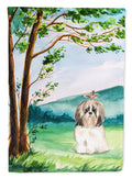 Under the Tree Shih Tzu Garden Flag Mailbox Decorative Yard Banner Outside Patio Artwork for Flower Beds, Garden Size, Multicolor