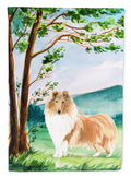 Under the Tree Collie Garden Flag Mailbox Decorative Yard Banner Outside Patio Artwork for Flower Beds, Garden Size, Multicolor