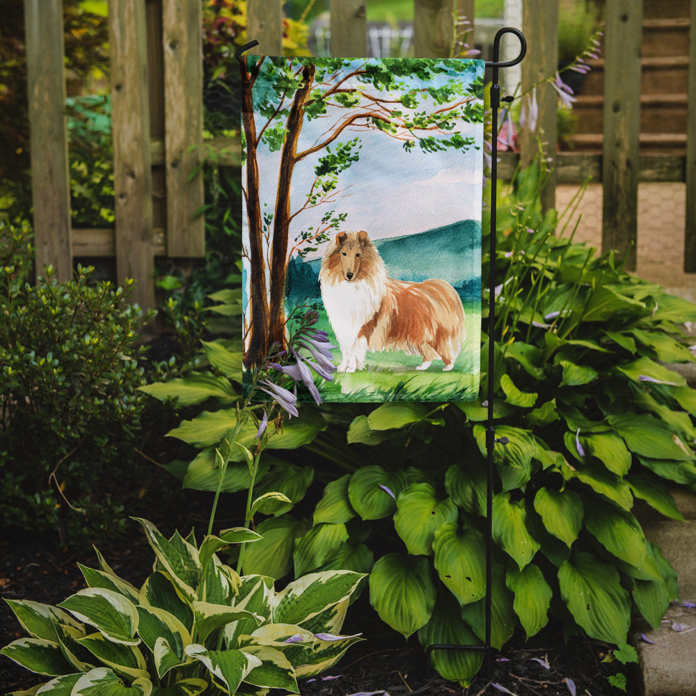 Under the Tree Collie Garden Flag Mailbox Decorative Yard Banner Outside Patio Artwork for Flower Beds, Garden Size, Multicolor