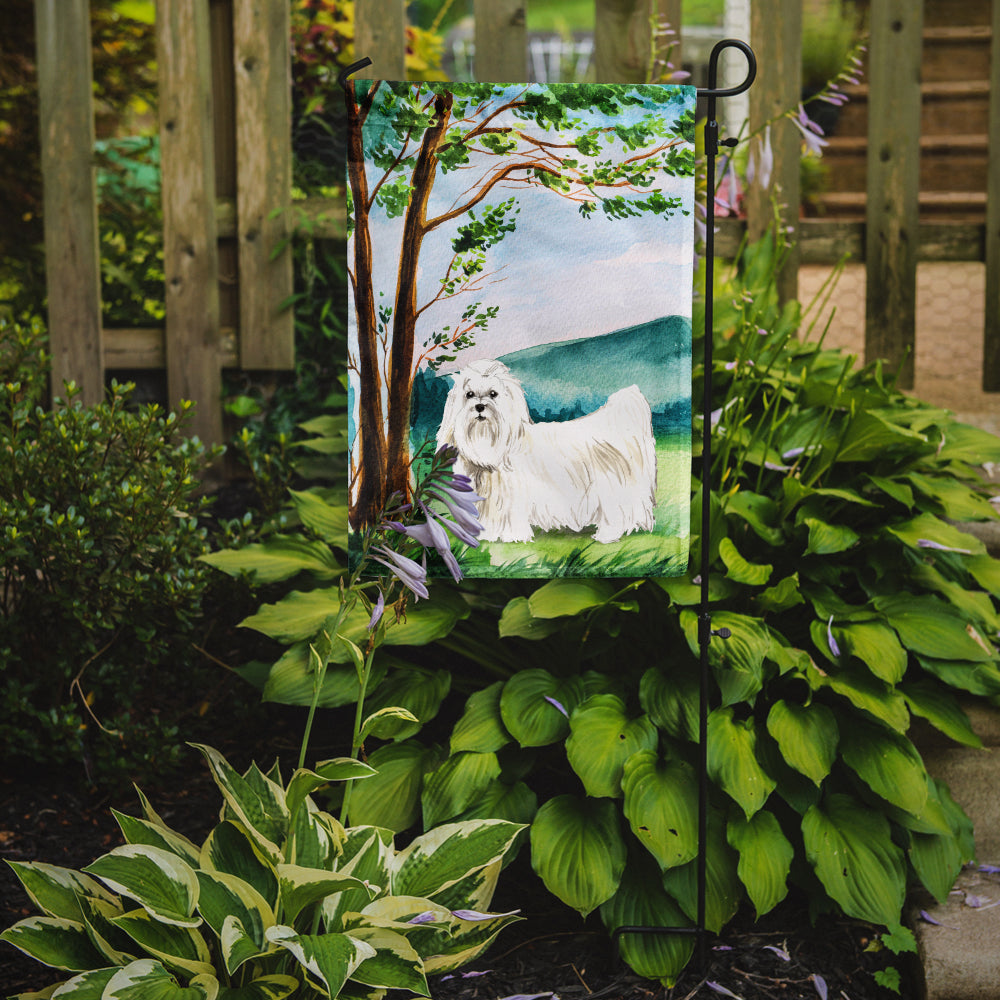 Under the Tree Maltese Garden Flag Mailbox Decorative Yard Banner Outside Patio Artwork for Flower Beds, Garden Size, Multicolor