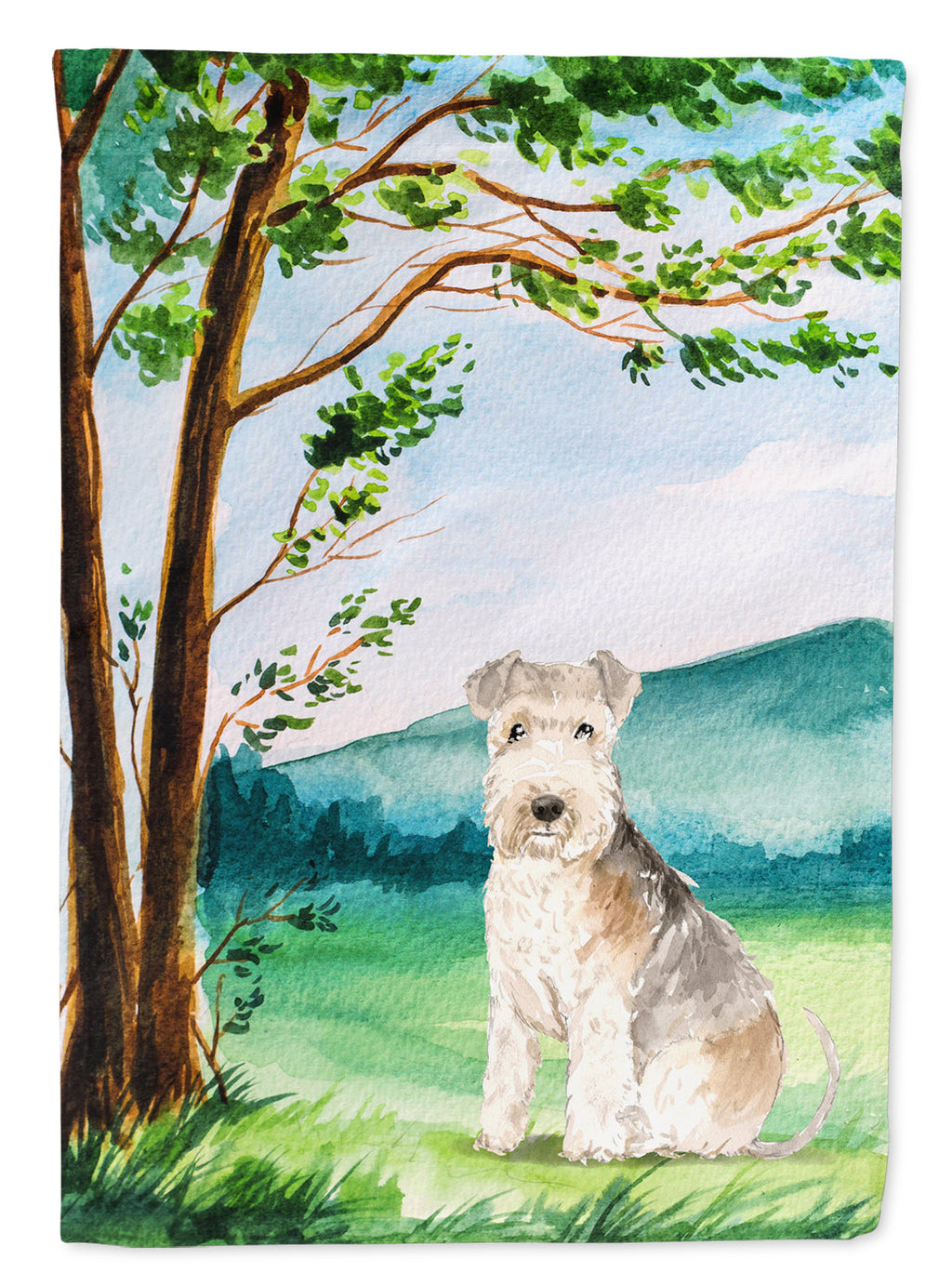Under the Tree Lakeland Terrier Garden Flag Mailbox Decorative Yard Banner Outside Patio Artwork for Flower Beds, Garden Size, Multicolor
