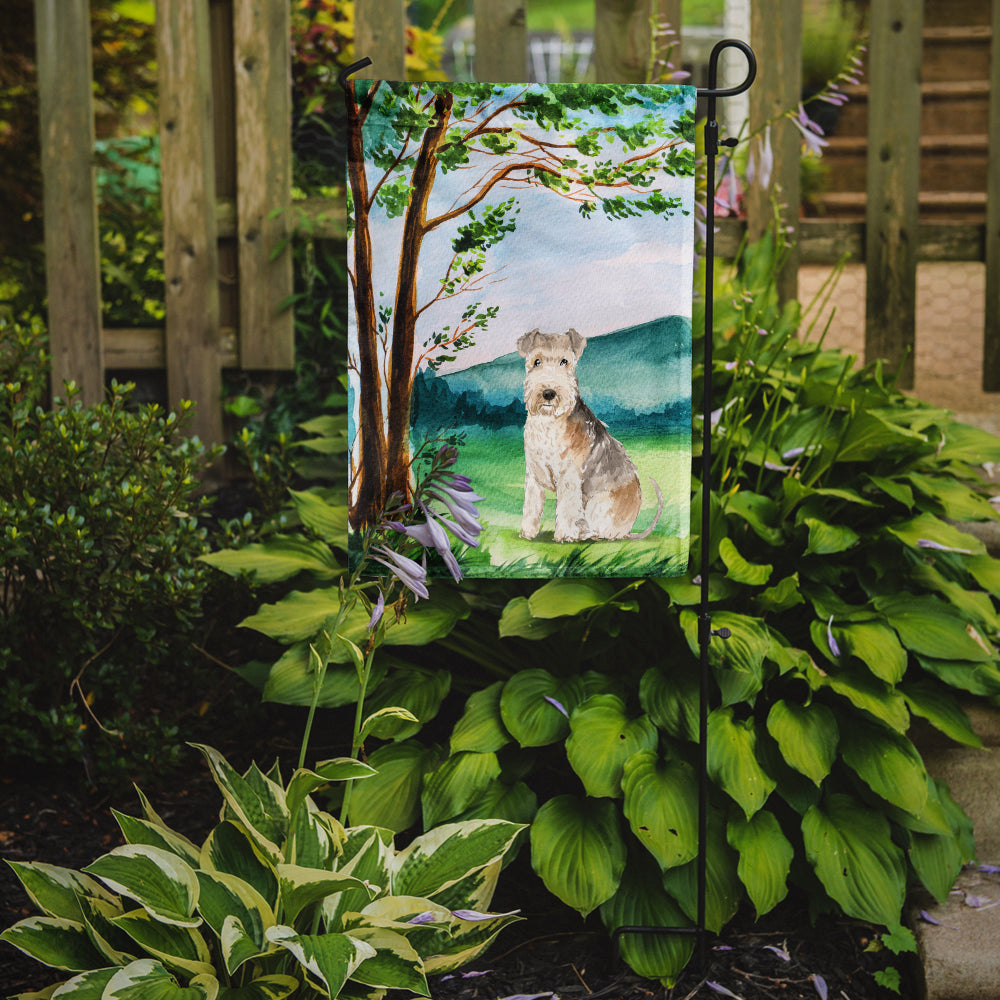 Under the Tree Lakeland Terrier Garden Flag Mailbox Decorative Yard Banner Outside Patio Artwork for Flower Beds, Garden Size, Multicolor