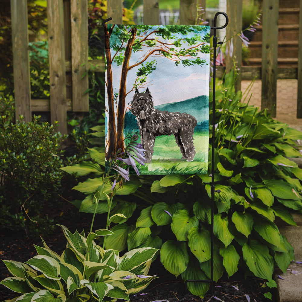 Under the Tree Bouvier des Flandres Garden Flag Mailbox Decorative Yard Banner Outside Patio Artwork for Flower Beds, Garden Size, Multicolor