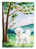 Under the Tree Bichon Frise Garden Flag Mailbox Decorative Yard Banner Outside Patio Artwork for Flower Beds, Garden Size, Multicolor