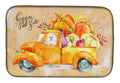 Fall Harvest Maltese Dish Drying Mat Absorbent Dish Drying Mat Pad for Kitchen Counter Dish Drainer Mat for Countertop, 14 x 21", Multicolor