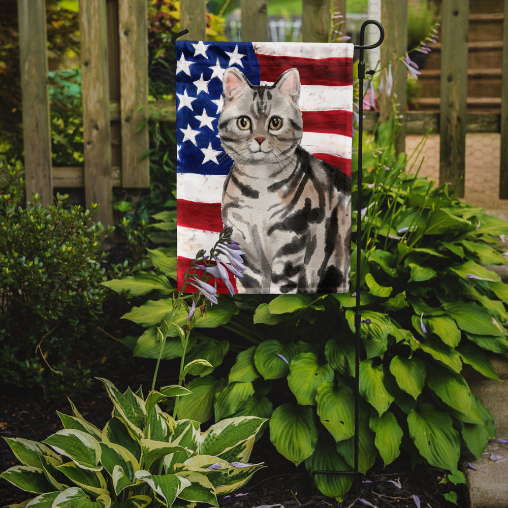American Shorthair American Flag Garden Flag Mailbox Decorative Yard Banner Outside Patio Artwork for Flower Beds, Garden Size, Multicolor