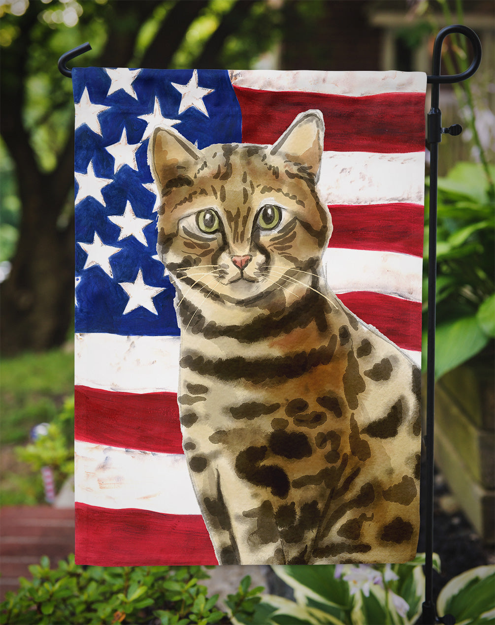 Bengal American Flag Garden Flag Mailbox Decorative Yard Banner Outside Patio Artwork for Flower Beds, Garden Size, Multicolor