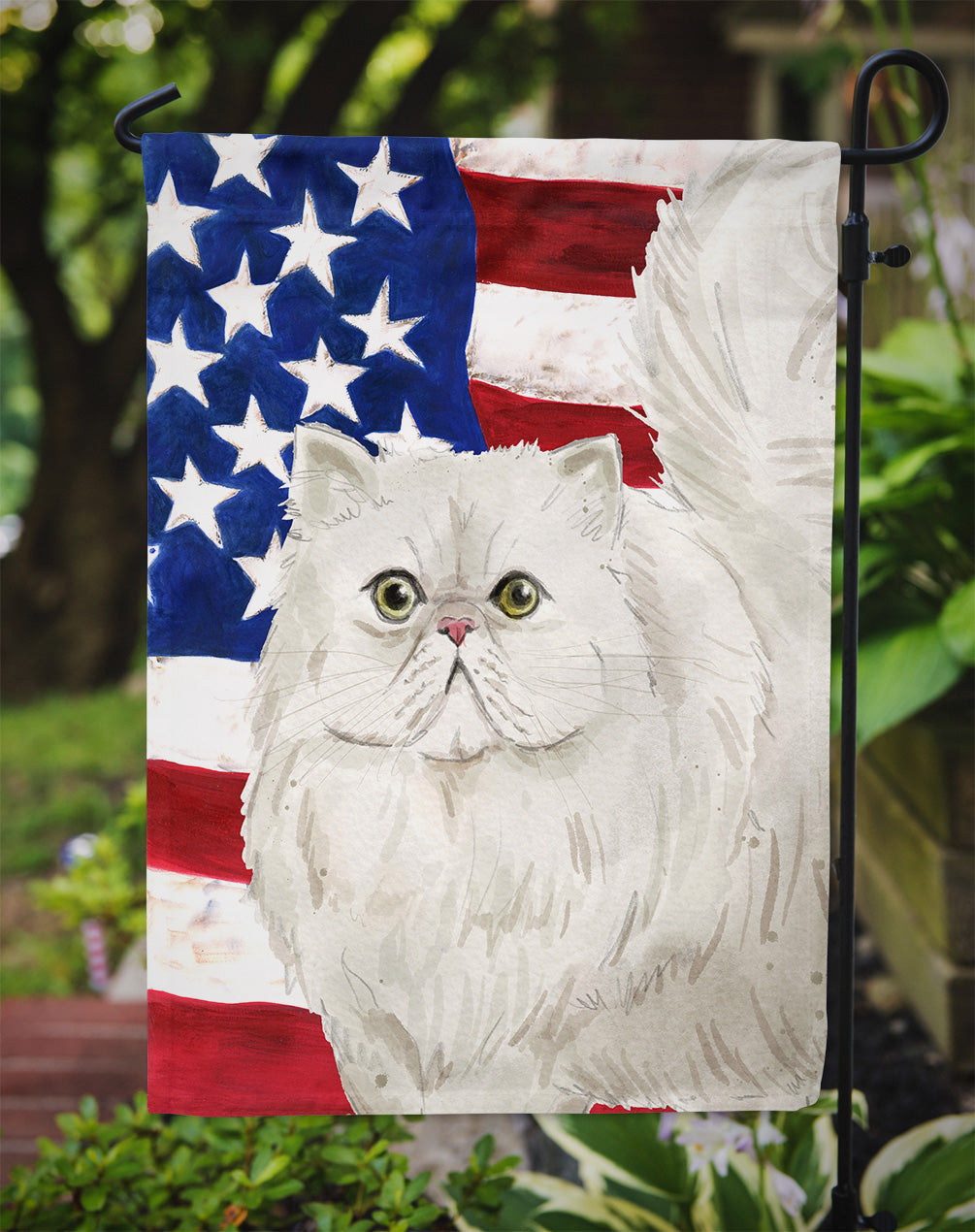 Persian American Flag Garden Flag Mailbox Decorative Yard Banner Outside Patio Artwork for Flower Beds, Garden Size, Multicolor