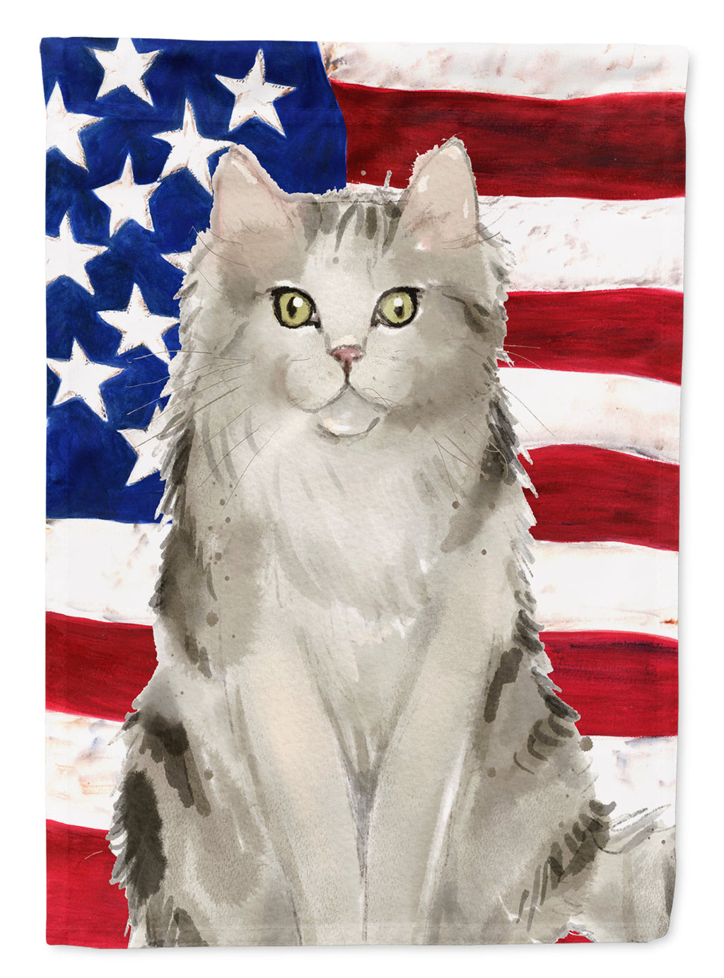 Ragamuffin American Flag Garden Flag Mailbox Decorative Yard Banner Outside Patio Artwork for Flower Beds, Garden Size, Multicolor