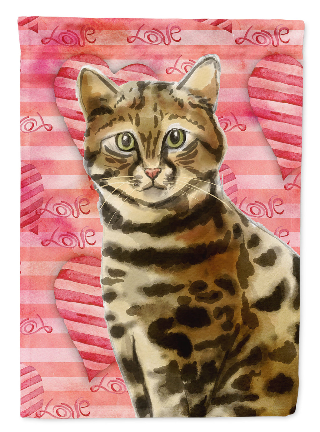 Bengal Cat Love Garden Flag Mailbox Decorative Yard Banner Outside Patio Artwork for Flower Beds, Garden Size, Multicolor