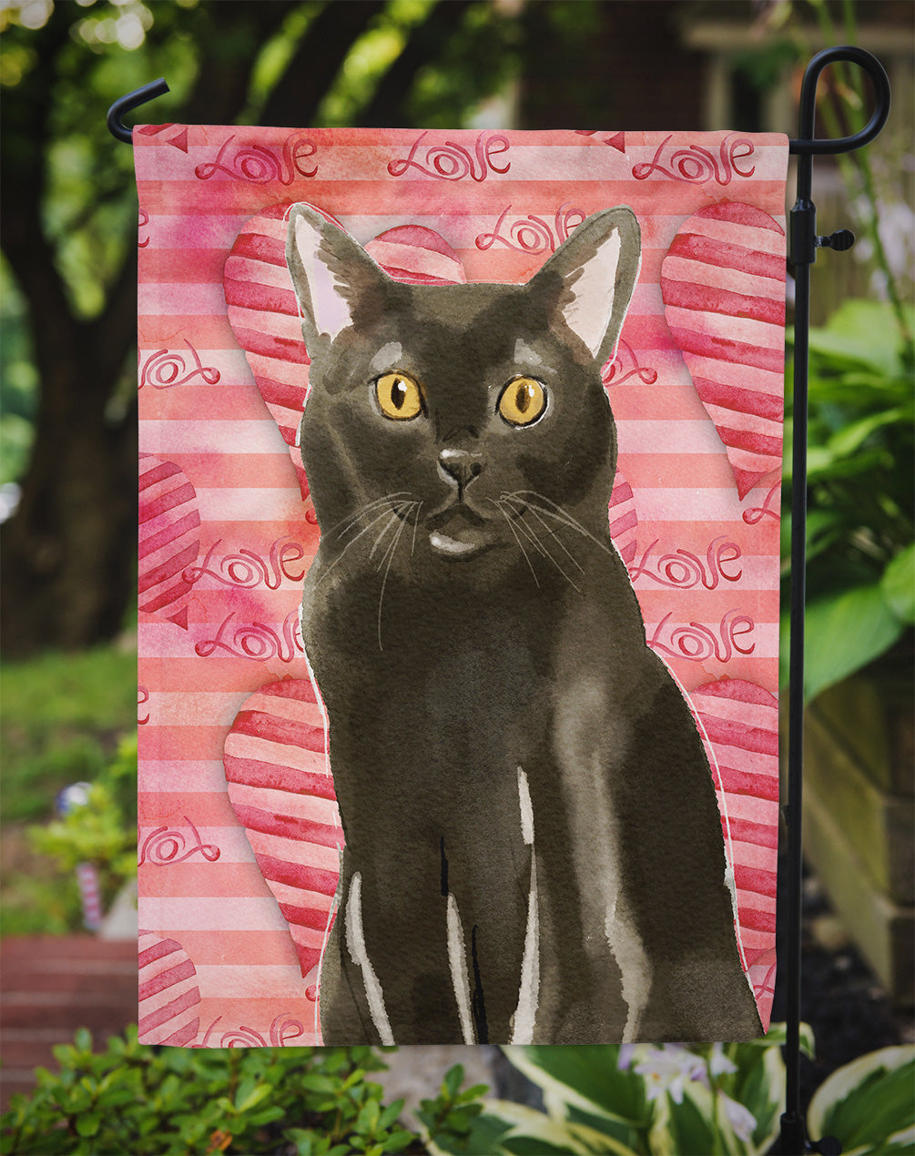 Bombay Cat Love Garden Flag Mailbox Decorative Yard Banner Outside Patio Artwork for Flower Beds, Garden Size, Multicolor