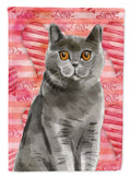 British Shorthair Cat Love Garden Flag Mailbox Decorative Yard Banner Outside Patio Artwork for Flower Beds, Garden Size, Multicolor