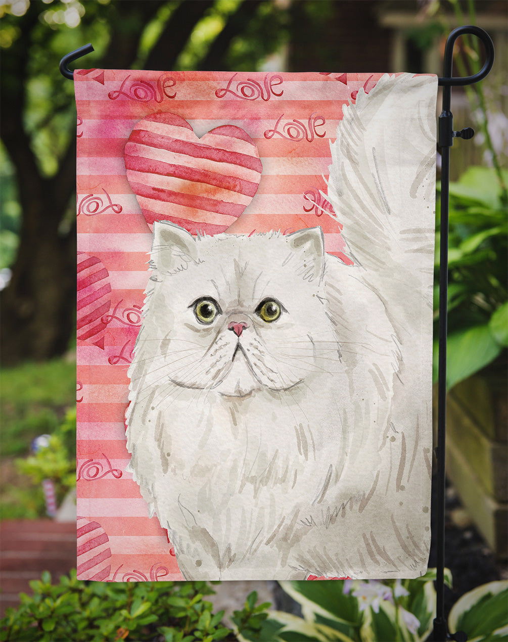 Persian Cat Love Garden Flag Mailbox Decorative Yard Banner Outside Patio Artwork for Flower Beds, Garden Size, Multicolor