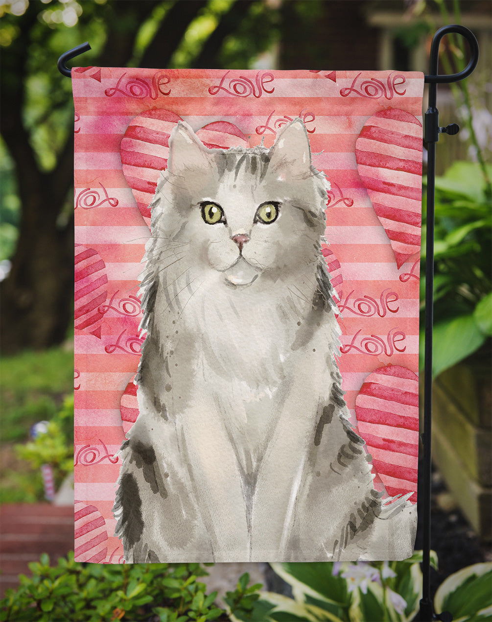 Ragamuffin Cat Love Garden Flag Mailbox Decorative Yard Banner Outside Patio Artwork for Flower Beds, Garden Size, Multicolor