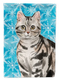 American Shorthair Winter Snowflake Garden Flag Mailbox Decorative Yard Banner Outside Patio Artwork for Flower Beds, Garden Size, Multicolor