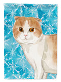 Scottish Fold Winter Snowflake Garden Flag Mailbox Decorative Yard Banner Outside Patio Artwork for Flower Beds, Garden Size, Multicolor