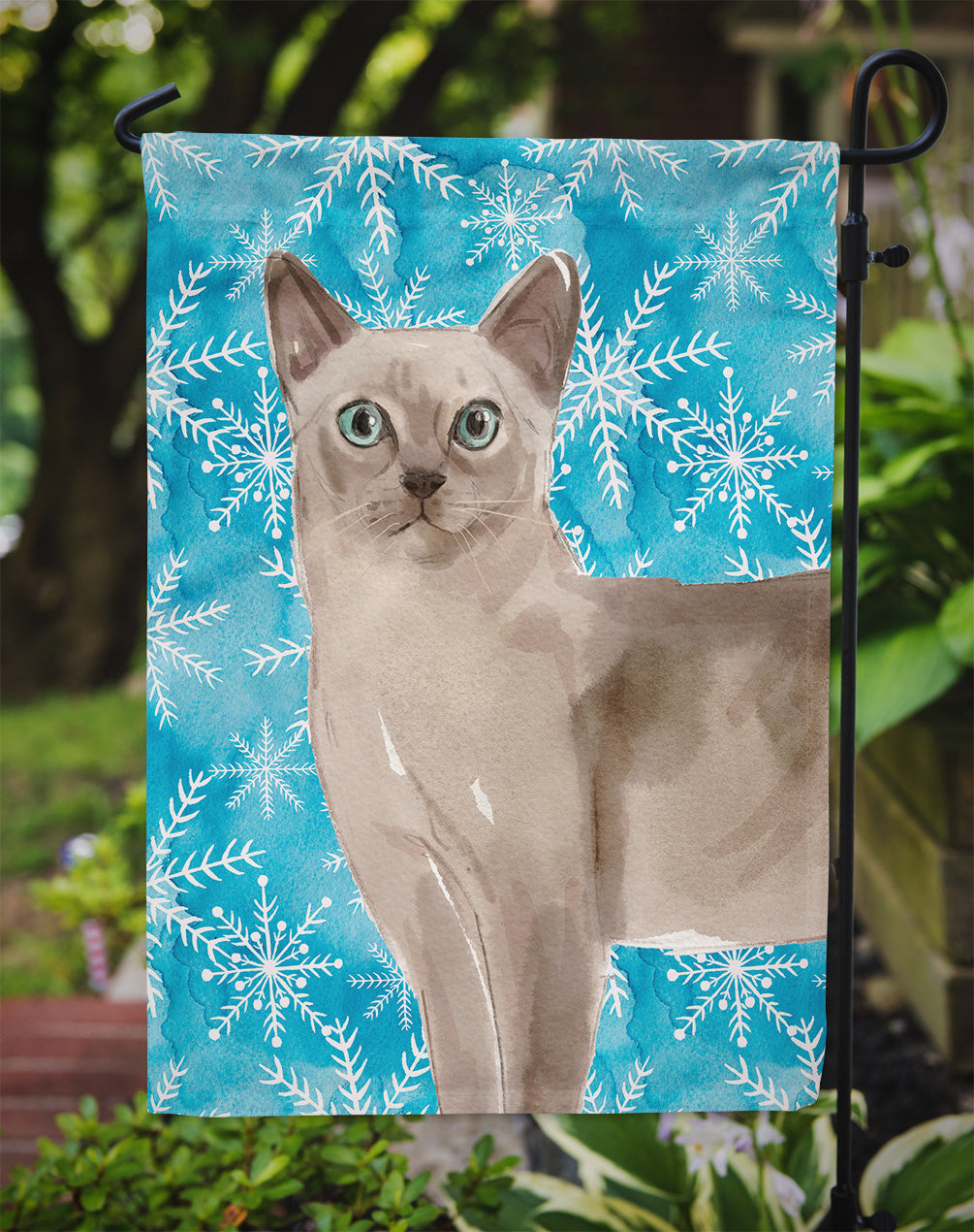 Tonkinese Winter Snowflake Garden Flag Mailbox Decorative Yard Banner Outside Patio Artwork for Flower Beds, Garden Size, Multicolor