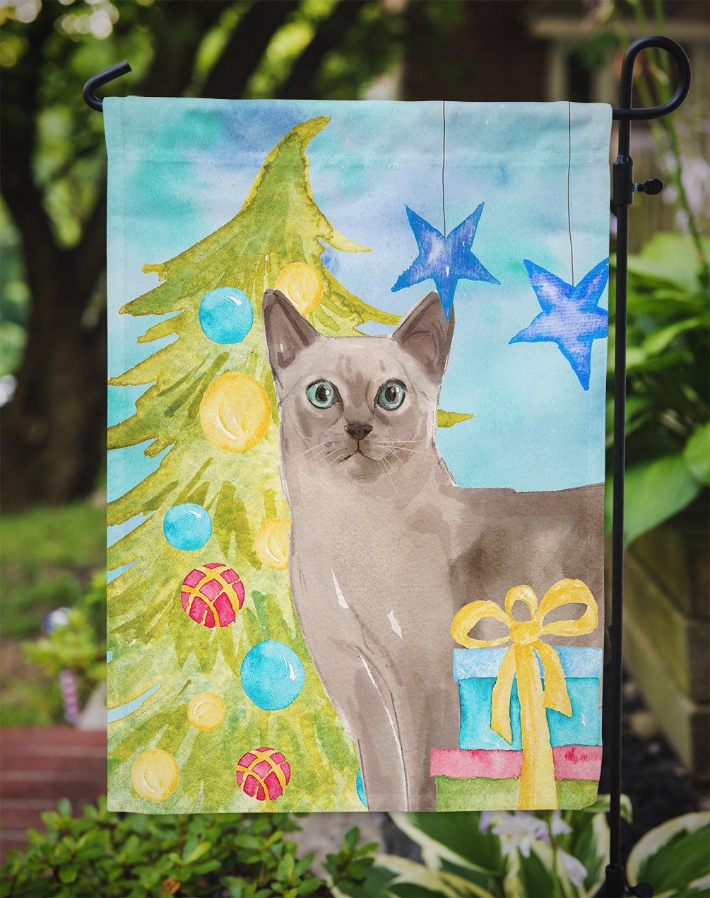 Tonkinese Christmas Presents Garden Flag Mailbox Decorative Yard Banner Outside Patio Artwork for Flower Beds, Garden Size, Multicolor