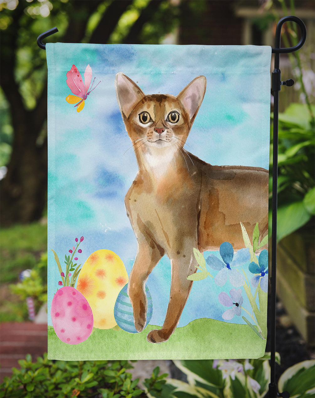Abyssinian Easter Eggs Garden Flag Mailbox Decorative Yard Banner Outside Patio Artwork for Flower Beds, Garden Size, Multicolor