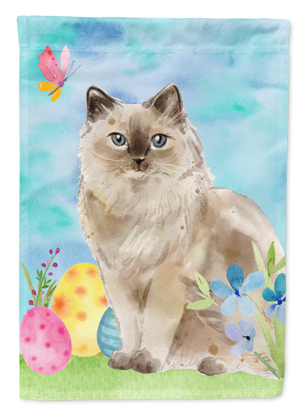 Ragdoll Easter Eggs Garden Flag Mailbox Decorative Yard Banner Outside Patio Artwork for Flower Beds, Garden Size, Multicolor