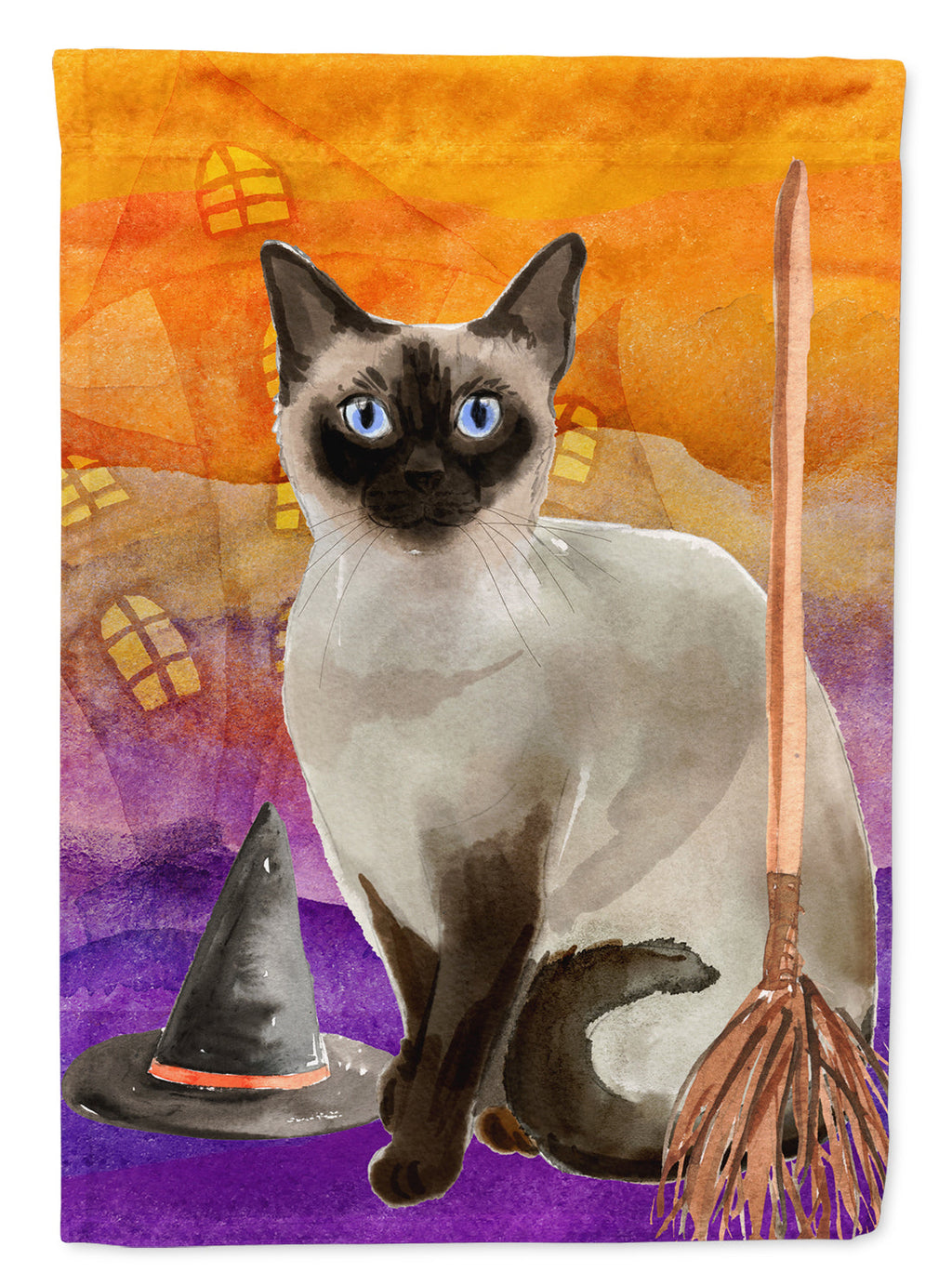 Siamese Halloween Garden Flag Mailbox Decorative Yard Banner Outside Patio Artwork for Flower Beds, Garden Size, Multicolor