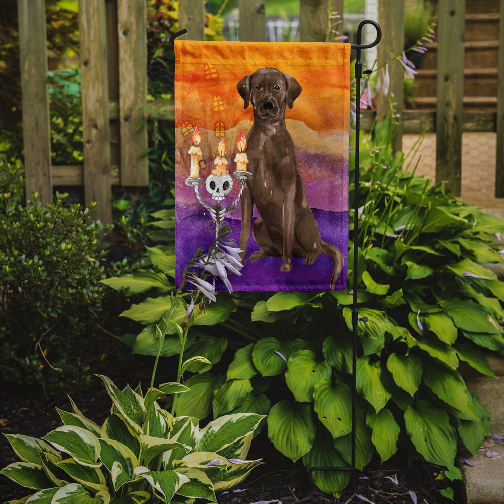 Halloween Chocolate Labrador Retriever Garden Flag Mailbox Decorative Yard Banner Outside Patio Artwork for Flower Beds, Garden Size, Multicolor