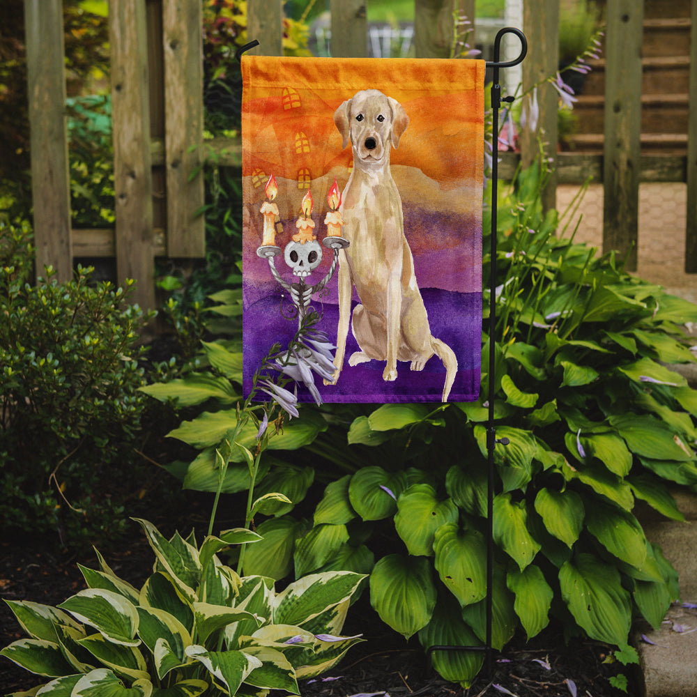 Halloween Yellow Labrador Retriever Garden Flag Mailbox Decorative Yard Banner Outside Patio Artwork for Flower Beds, Garden Size, Multicolor