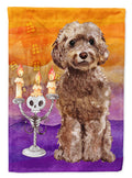 Halloween Brown Cockapoo Garden Flag Mailbox Decorative Yard Banner Outside Patio Artwork for Flower Beds, Garden Size, Multicolor