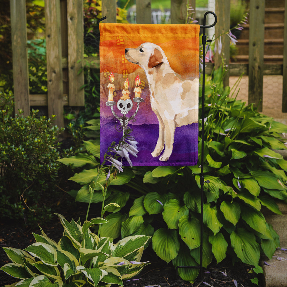 Halloween Labrador Retriever Yellow Garden Flag Mailbox Decorative Yard Banner Outside Patio Artwork for Flower Beds, Garden Size, Multicolor