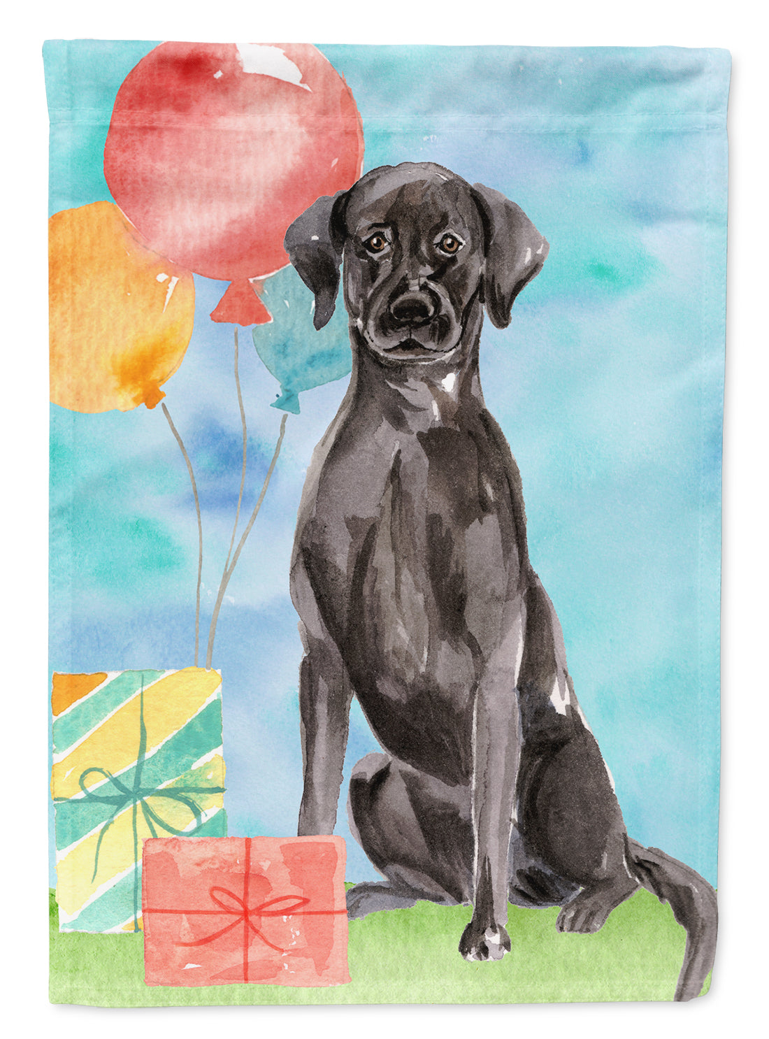 Happy Birthday Black Labrador Retriever Garden Flag Mailbox Decorative Yard Banner Outside Patio Artwork for Flower Beds, Garden Size, Multicolor