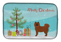 Eurasier or Eurasian dog Christmas Tree Dish Drying Mat Absorbent Dish Drying Mat Pad for Kitchen Counter Dish Drainer Mat for Countertop, 14 x 21", Multicolor