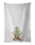 Mexican Hairless Dog Christmas Tree Kitchen Towel Set of 2 White Dish Towels Decorative Bathroom Hand towel for Hand, Face, Hair, Yoga, Tea, Dishcloth, 19 X 28", White